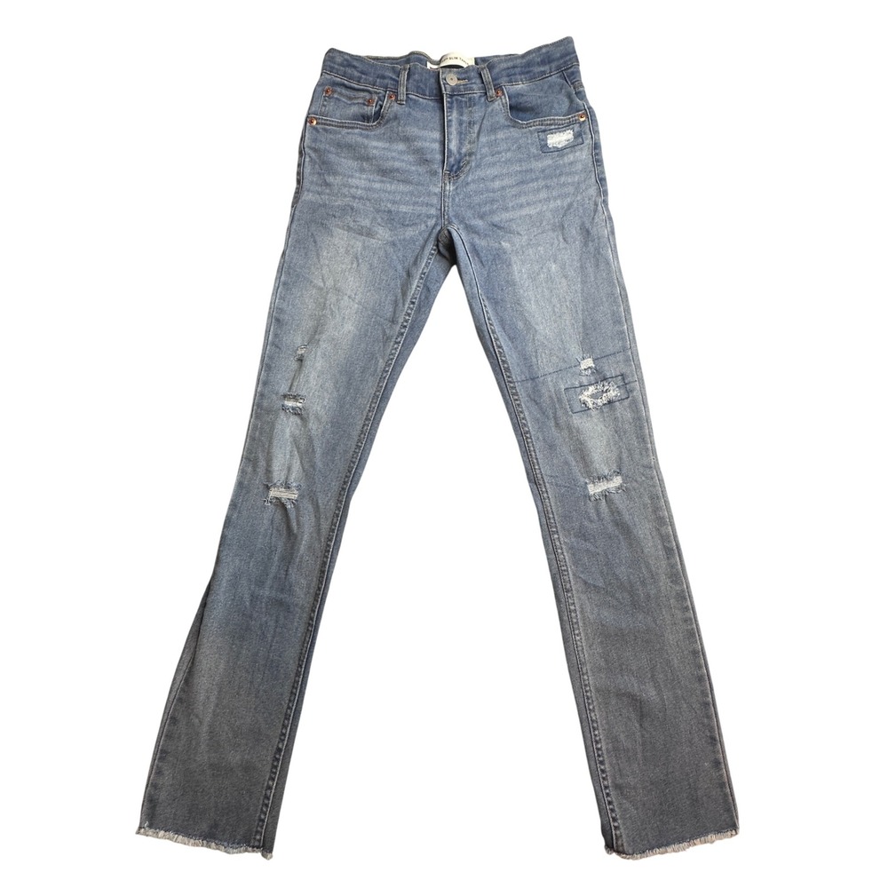 Levis 512 Slim Taper Jeans Boys 16 Reg W28 L29 Distressed Medium Wash Denim